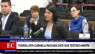 Carmela Paucará Paxi en audiencia de prisión preventiva. Foto: captura de TV