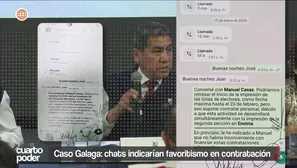 Fiscalía investiga red de favorecimiento tras descubrir mensajes entre altos funcionarios de la ONPE con Galaga. Video: Cuarto Poder