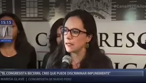 Marisa Glave congresista de Nuevo Per&uacute;. Canal N.