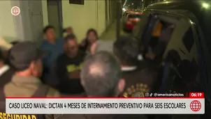 Los seis adolescentes del Liceo Naval Almirante Guise investigados por la presunta violación sexual de un estudiante de 16 años ingresaron al Centro Juvenil de Diagnóstico y Rehabilitación de Lima, conocido como Maranguita, luego de que el Poder Judicial ordenara cuatro meses de internamiento preventivo./ Video: América Noticias