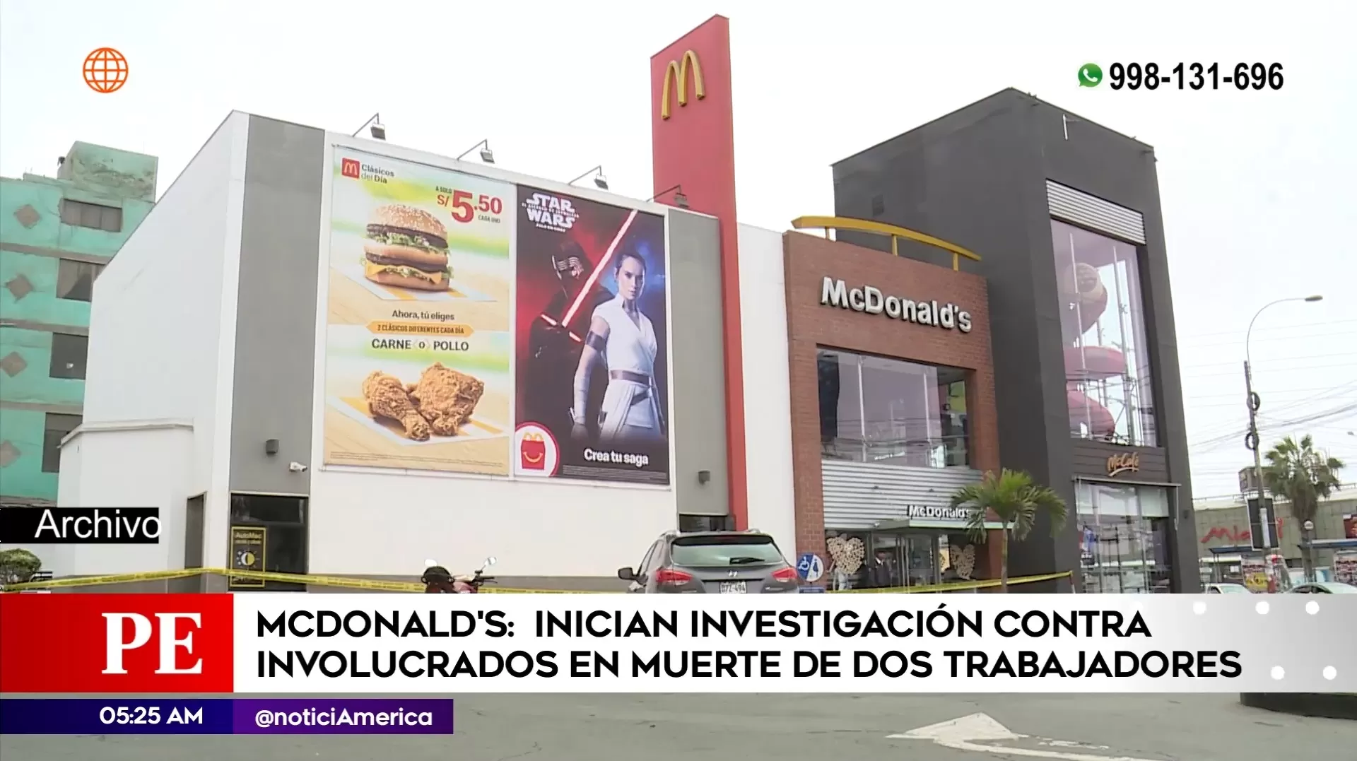 Investigación en caso MacDonald's. Foto: América Noticias