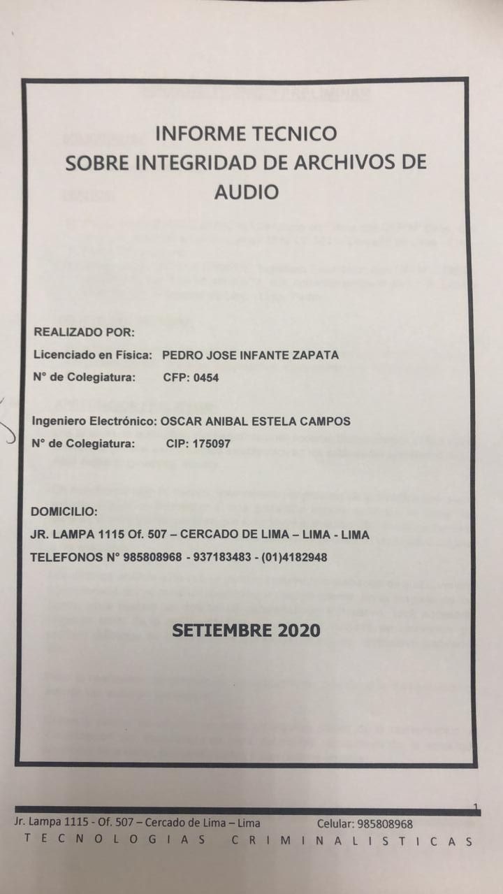 Caso Richard Swing: Peritaje preliminar señala que audios no fueron editados