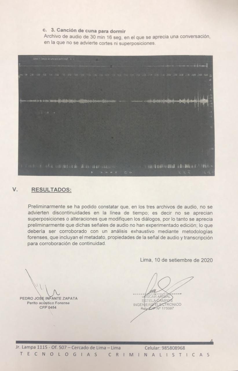 Caso Richard Swing: Peritaje preliminar señala que audios no fueron editados