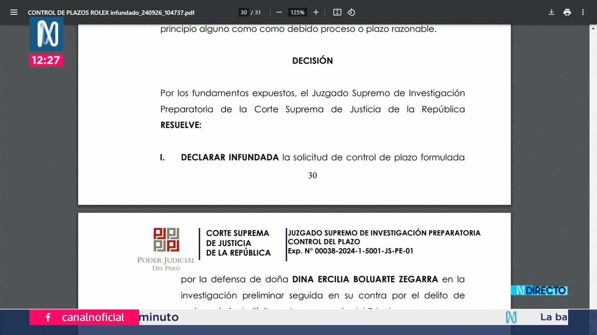 Caso Rolex: Dina Boluarte seguirá siendo investigada