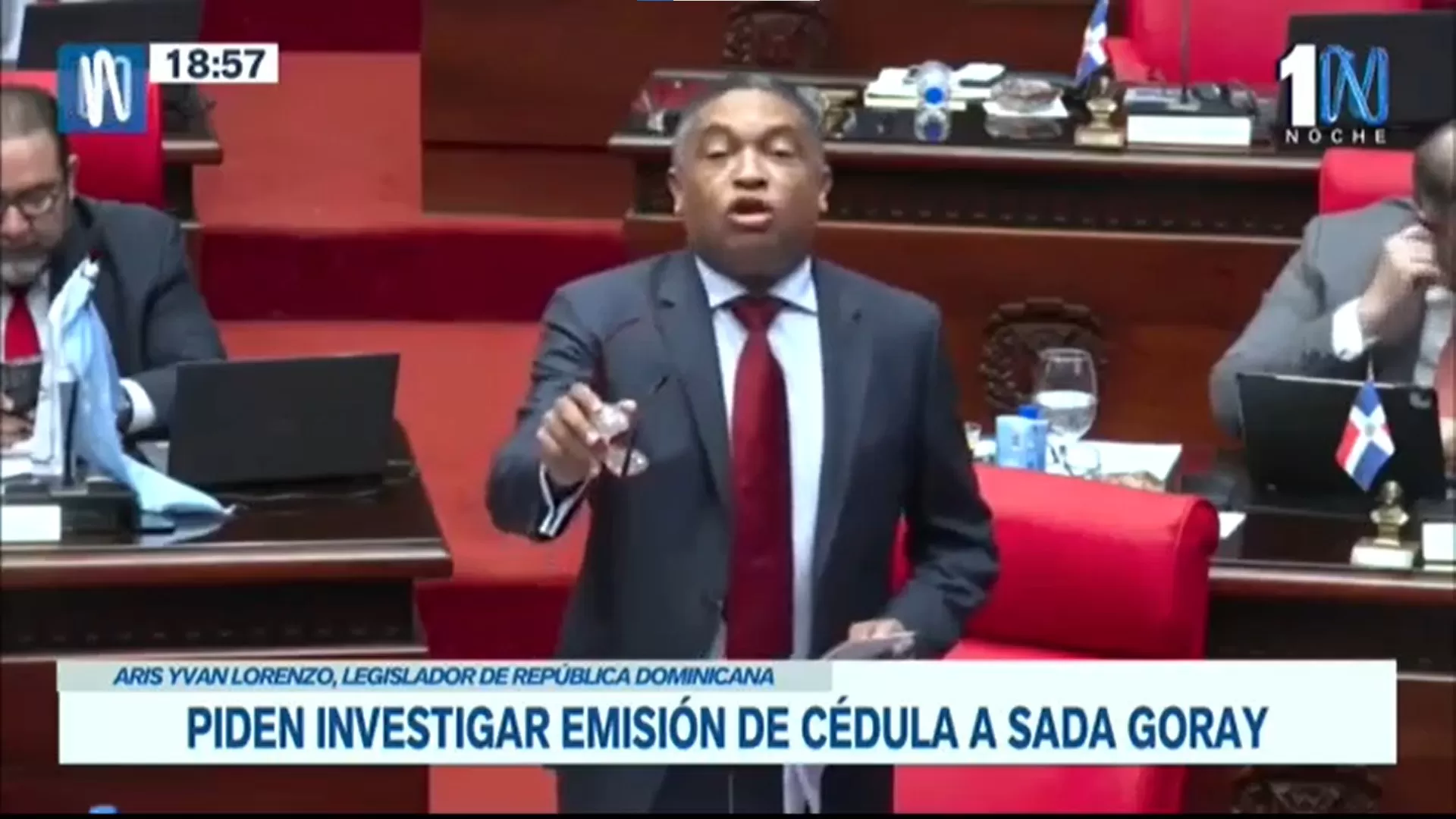 vocero del Partido de la Liberación Dominicana y senador, Aris Yvan Lorenzo - Foto: Canal N