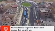 Puente Bella Unión: largas colas de vehículos en el inicio de la marcha blanca