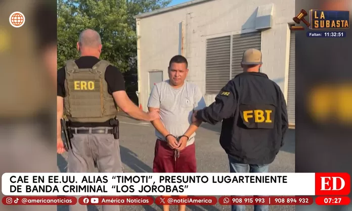 Alias 'Timoti' capturado en EE.UU. por liderar Los Jorobas