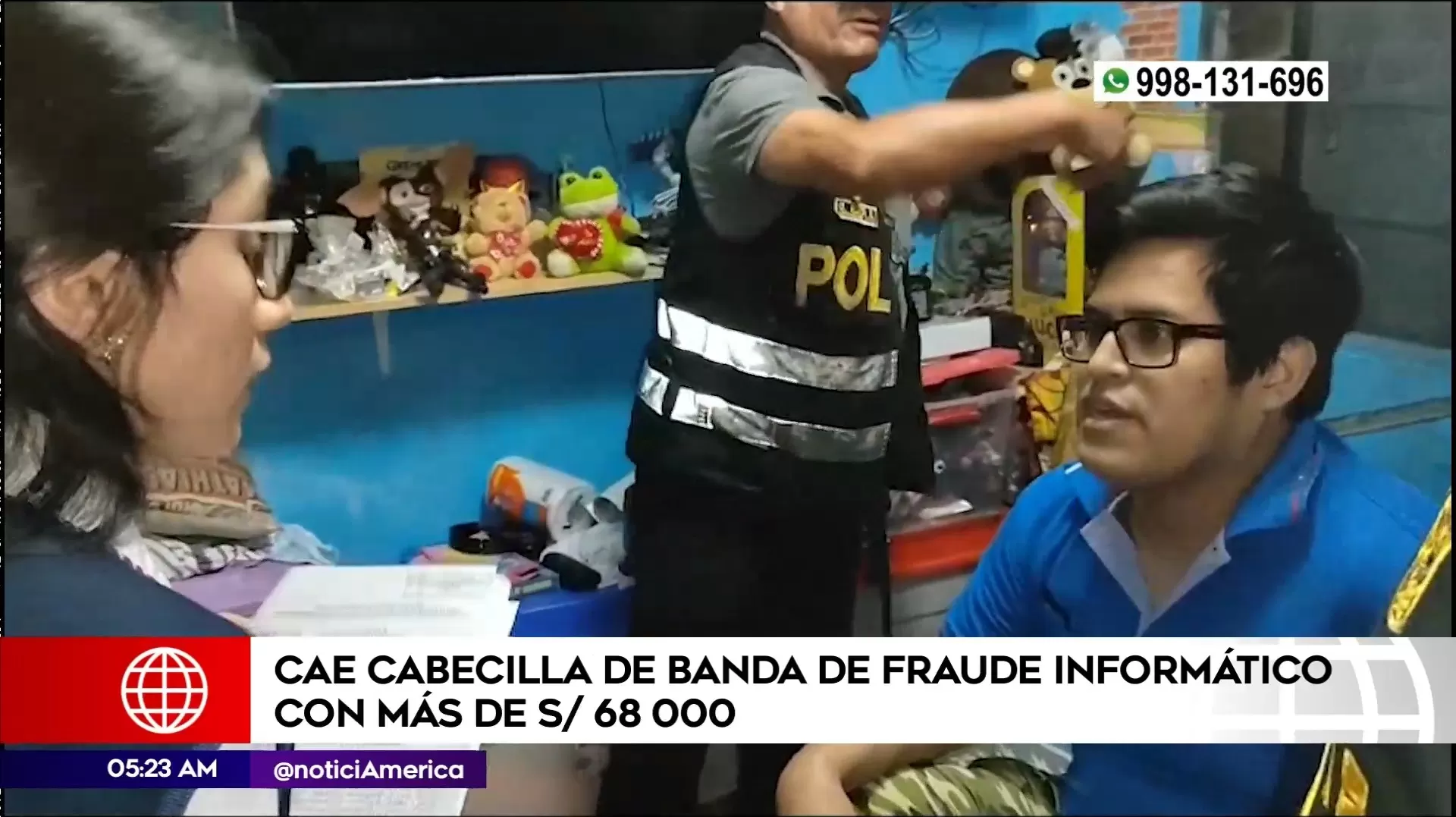 Captura por fraude informático. Foto: América Noticias