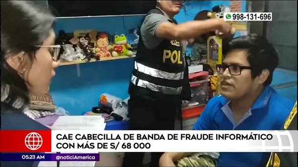 Captura por fraude informático. Foto: América Noticias