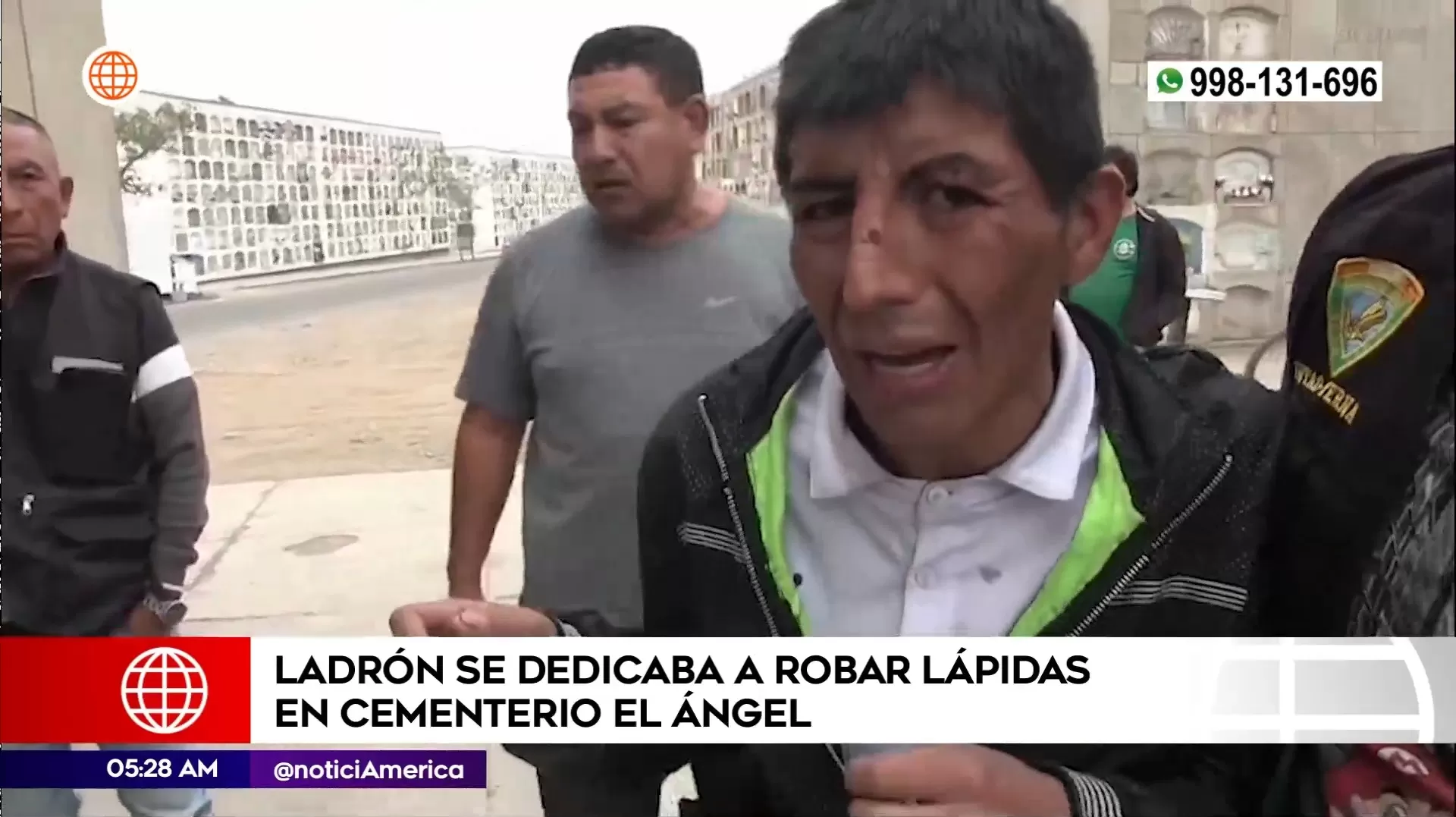 Sujetos robaban lápidas de cementerio. Foto: América Noticias