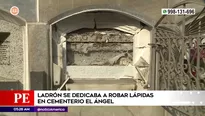 Sujetos robaban lápidas de cementerio. Foto y video: América Noticias