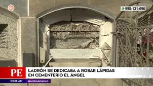 Sujetos robaban lápidas de cementerio. Foto y video: América Noticias