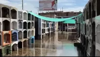 Cementerio de Túcume se encuentra inundado por lluvias / Foto: Canal N