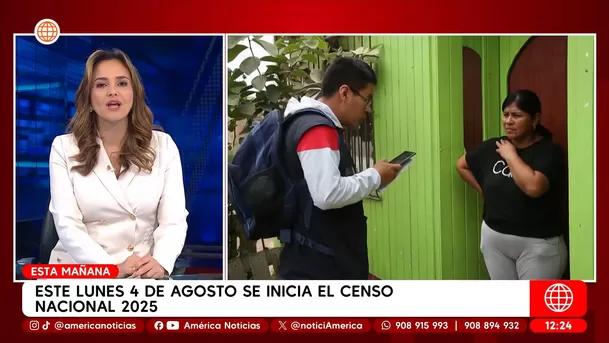 Este lunes 4 de agosto inicia el censo nacional 2025. Foto: América Noticias