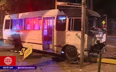 Centro de Lima: 6 heridos tras choque de camioneta con una cúster - Noticias de cercado