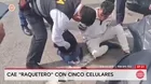 Centro de Lima: Capturan a raquetero con cinco celulares robados