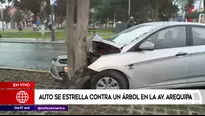 Accidente en la avenida Arequipa. América Noticias