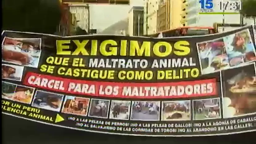 Centro de Lima: decenas protestaron en contra del maltrato animal
