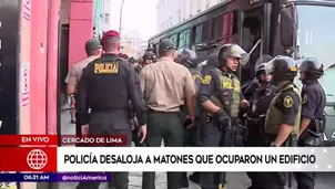 Desalojo en el Cercado de Lima. América Noticias