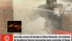 Incendio en Mesa Redonda