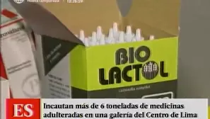 Incautan gran cantidad de medicinas adulteradas. Foto: captura de TV