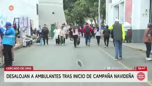 Municipalidad de Lima ejecuta operativos por campaña navideña en el Centro de la ciudad con retiro de ambulantes. / Video: América Noticias
