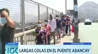  Centro de Lima: Largas colas para las votaciones en el puente Abancay