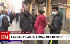 Centro de Lima: Largas filas en local del Reniec - Noticias de filas