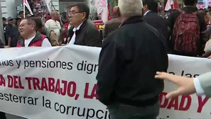 Gremios, colectivos y estudiantes marchan este viernes en Lima exigiendo medidas contra la inseguridad y la corrupción. Video: Canal N