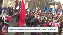 Diversos colectivos ciudadanos marcharon por las principales calles del Centro de Lima