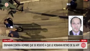 Asesinan a hombre en Cercado de Lima tras resistirse a robo de su AFP. Foto y video: América Noticias