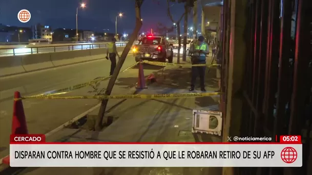 Asesinan a hombre en Cercado de Lima tras resistirse a robo de su AFP. Foto: América Noticias