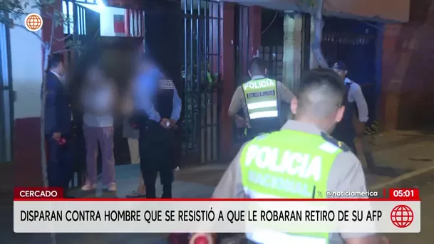 Asesinan a hombre en Cercado de Lima tras resistirse a robo de su AFP. Foto: América Noticias