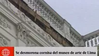 Estructura del museo se desprendi&oacute;. Foto: Captura de TV