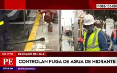 Cercado de Lima: Accidente provocó fuga de agua de hidrante - Noticias de cercado
