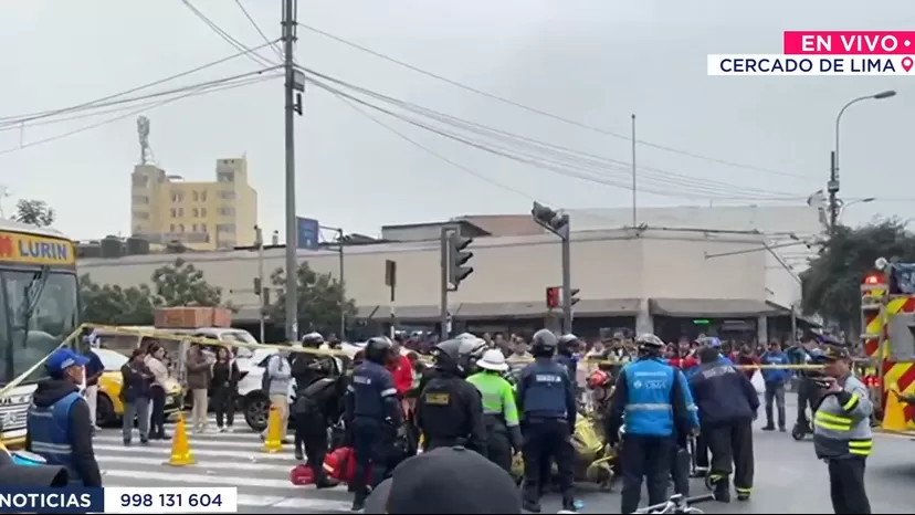 Cercado de Lima: Seis personas resultaron heridas tras un múltiple choque en avenida Abancay