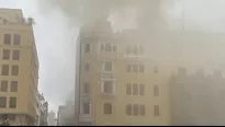 Un amago de incendio se reportó en una casona ubicada en la Plaza de Armas./ Video: Canal N