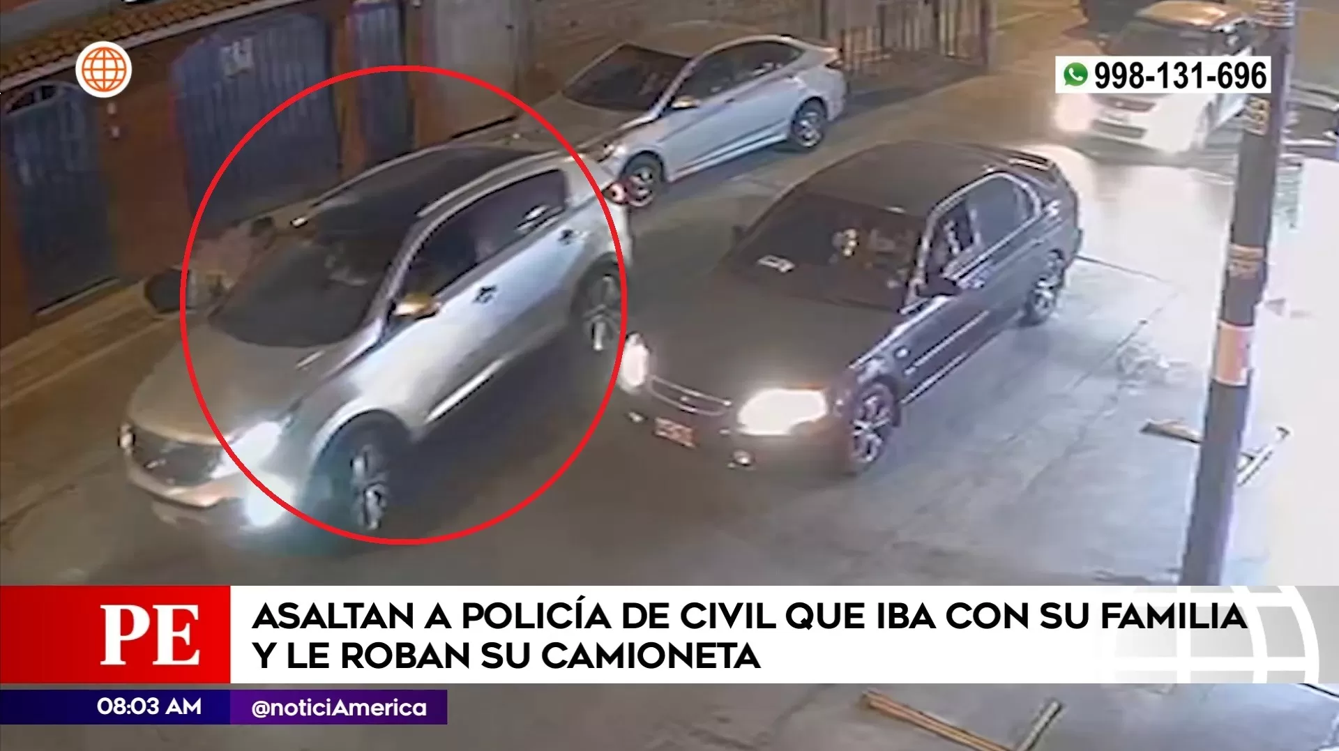 Ladrones roban camioneta a policía de civil en Cercado de Lima. Foto: América Noticias