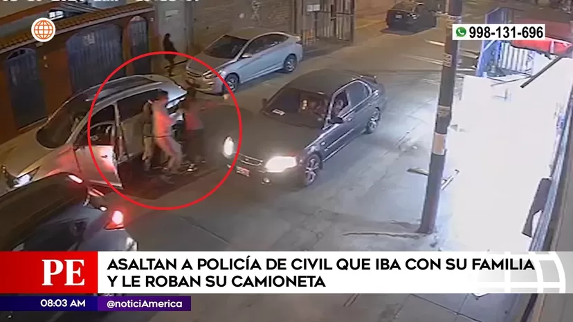 Cercado de Lima: Asaltan a policía de civil que iba con su familia y le roban su camioneta