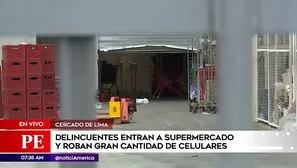 Asaltan supermercado.