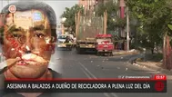 Cercado de Lima: asesinan a balazos a dueño de recicladora