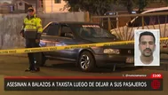 Cercado de Lima: Asesinan a balazos a taxista