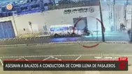Cercado de Lima: asesinan a conductora de combi con pasajeros