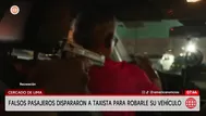 Cercado de Lima: balean a taxista para robarle su vehículo