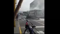 Incendio en la avenida Tacna.