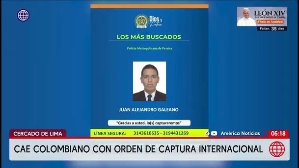 Cercado de Lima: Capturan a extranjero con orden de captura internacional. Foto: América Noticias Cercado de Lima: Capturan a extranjero con orden de captura internacional. Foto: América Noticias