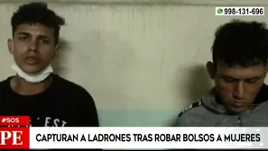 Cercado de Lima: capturan a ladrones tras robar bolsos a mujeres