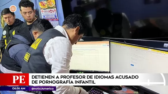 Profesor de idiomas acusado de pornografía infantil. Foto: América Noticias