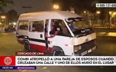 Cercado de Lima: Combi atropelló a pareja de esposos en la avenida Argentina - Noticias de argentina