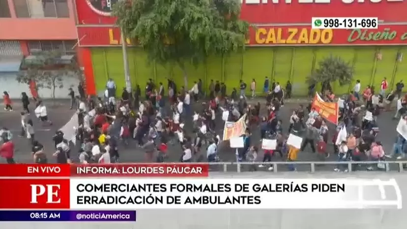 Cercado de Lima: Comerciantes formales de galerías exigen erradicación de ambulantes